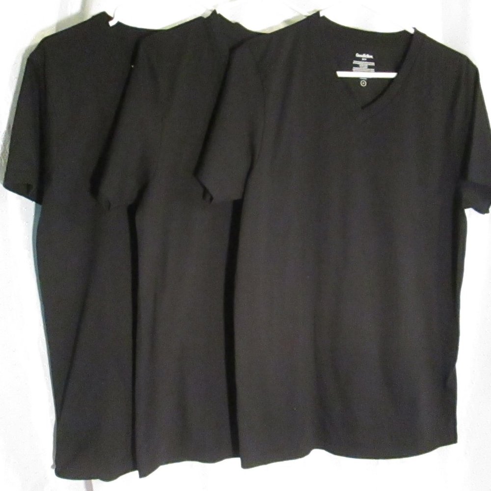 Goodfellow bundle 3 v-neck black tees new/med